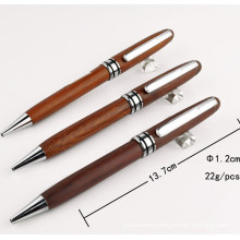 Stylish Nature Wooden Ballpoint Pen with Metal Clip Tc-Q008